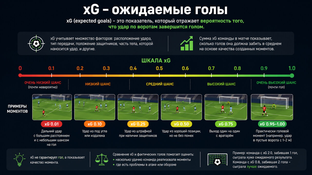Инфографика xG в футболе